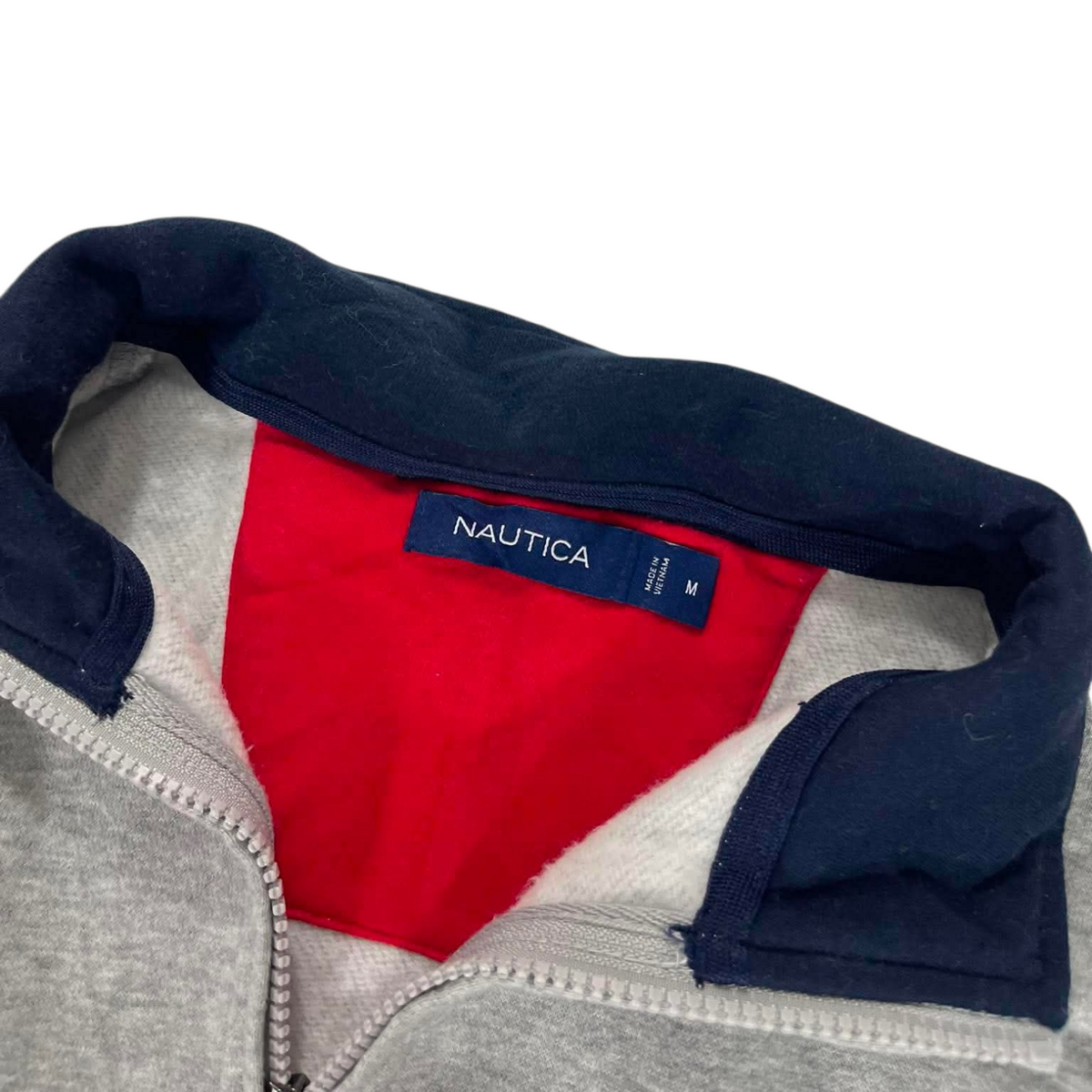 VINTAGE NAUTICA GREY QUARTER ZIP (M - LARGE)