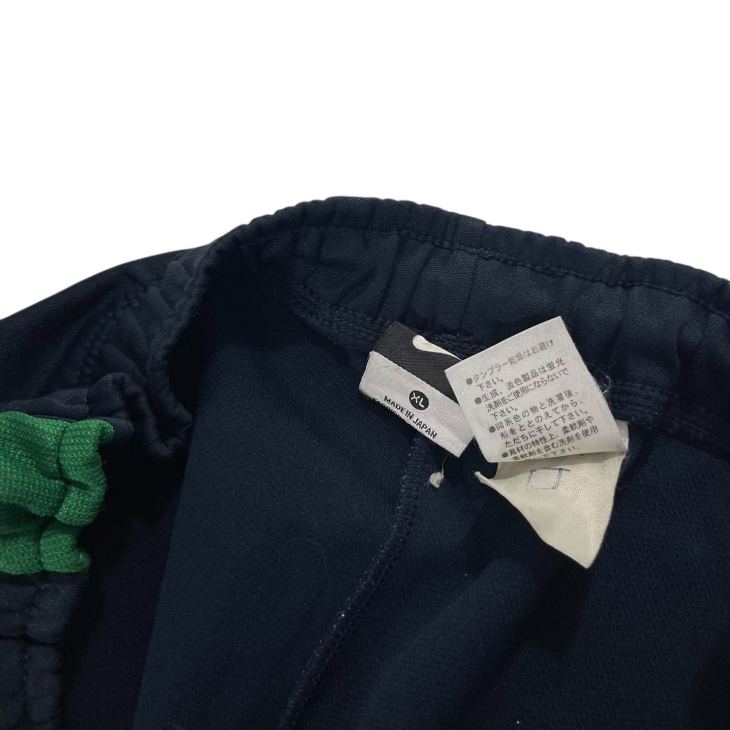 Y2K NIKE NAVY/GREEN TRACK PANTS¹⁴ (BEST FIT M - L)
