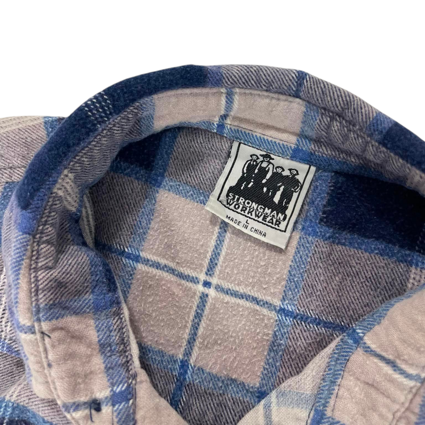 VINTAGE STRONGMAN PLAID FLANNEL (L)