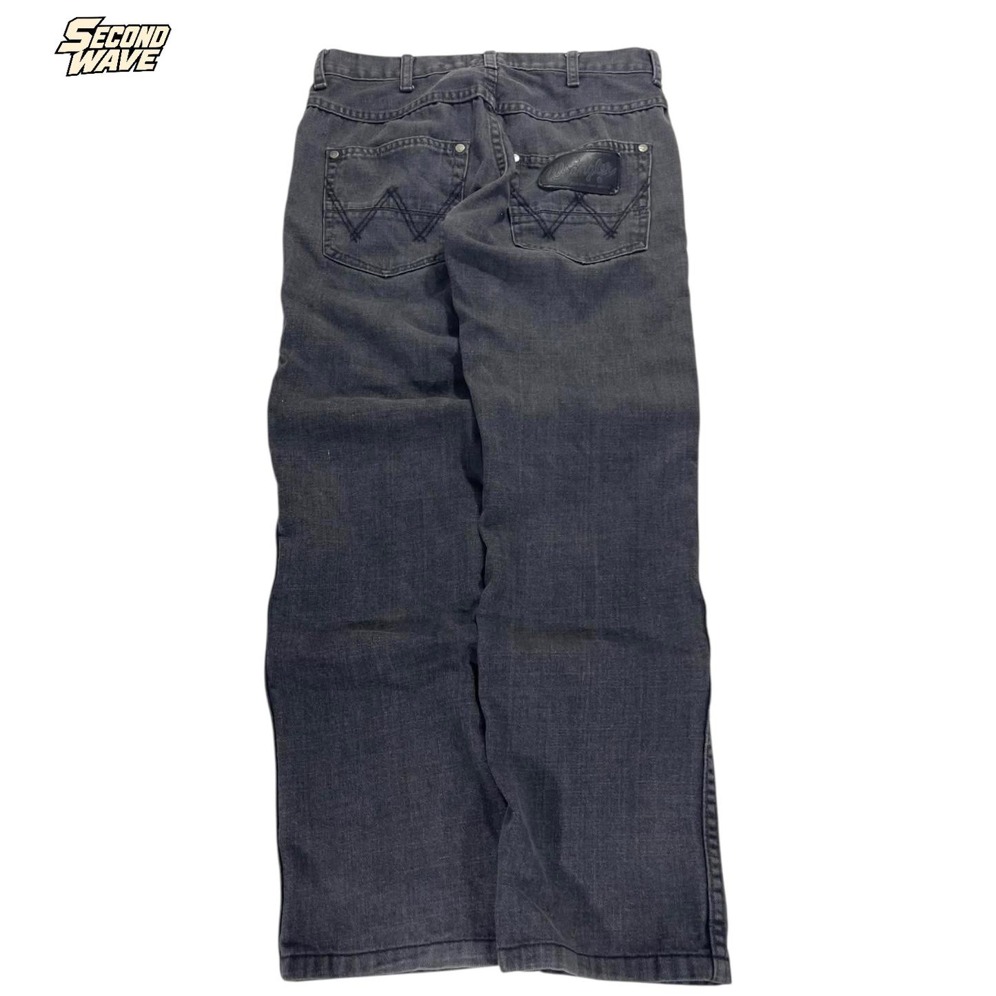 VINTAGE WRANGLER BLACK DENIM JEANS (28/'29)