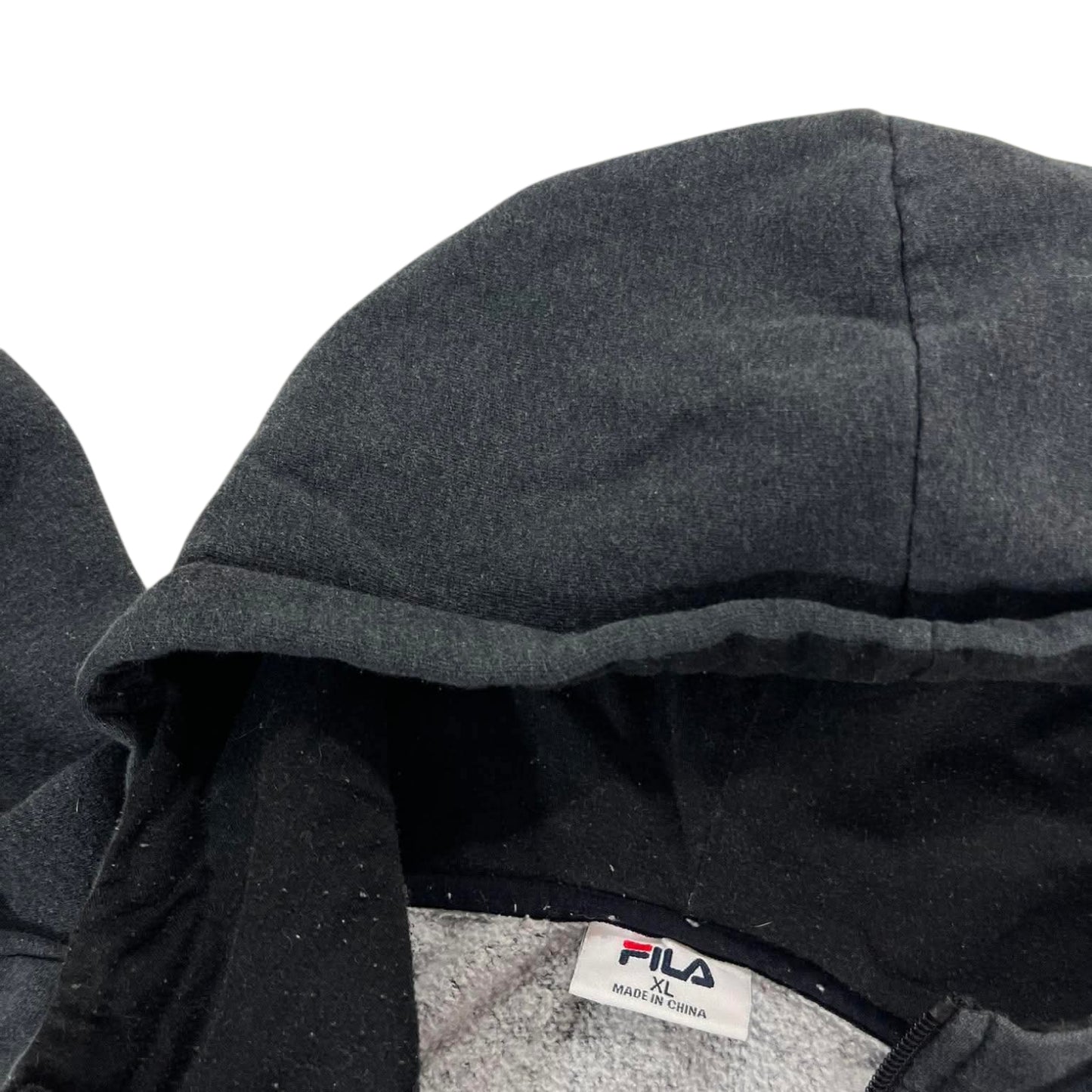 VINTAGE FILA QUARTER ZIP HOODIE (L)