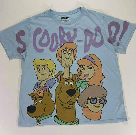 VINTAGE SCOOBY DOO BLUE COTTON T-SHIRT (L-XL)