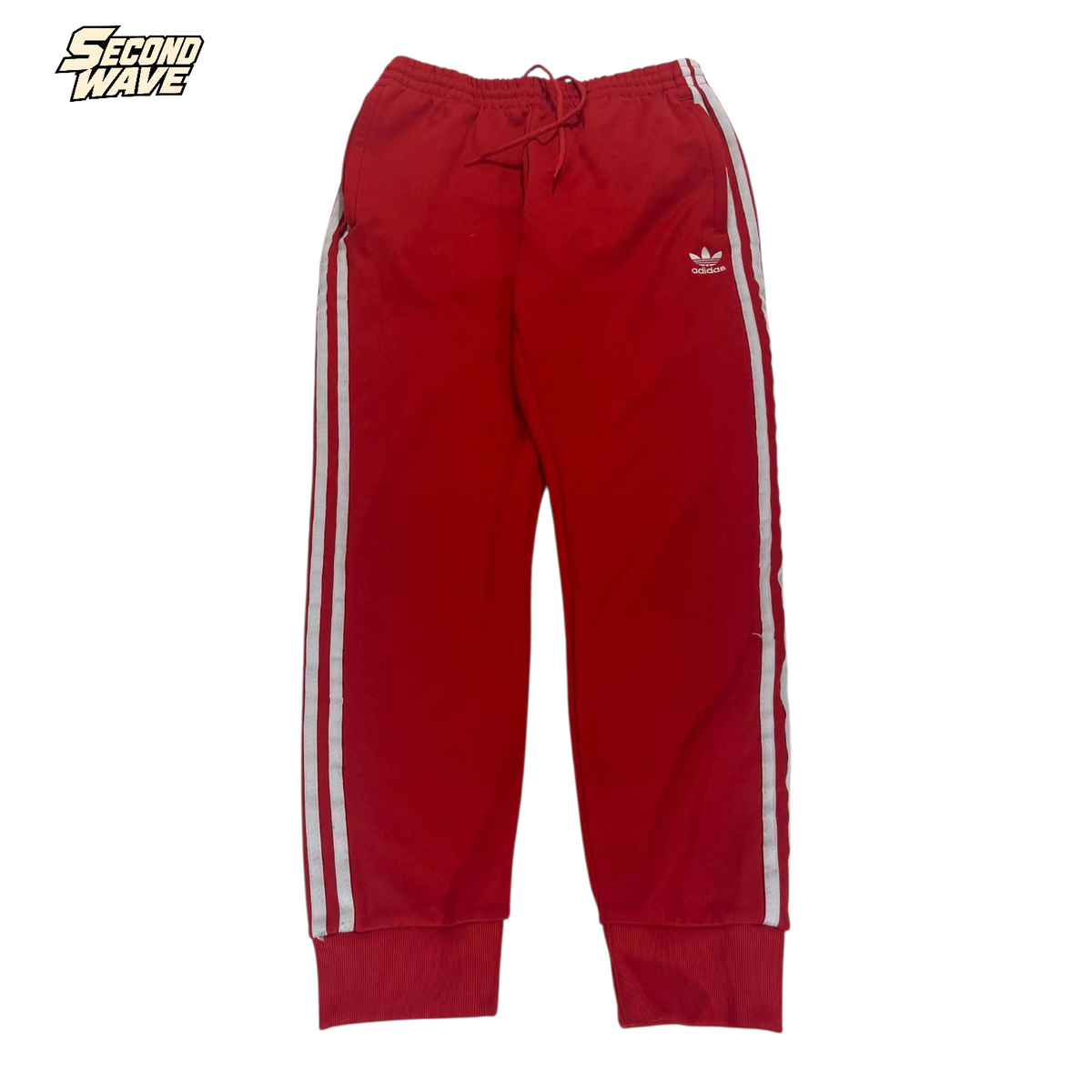 ADIDAS RED TRACK PANTS³ (M)