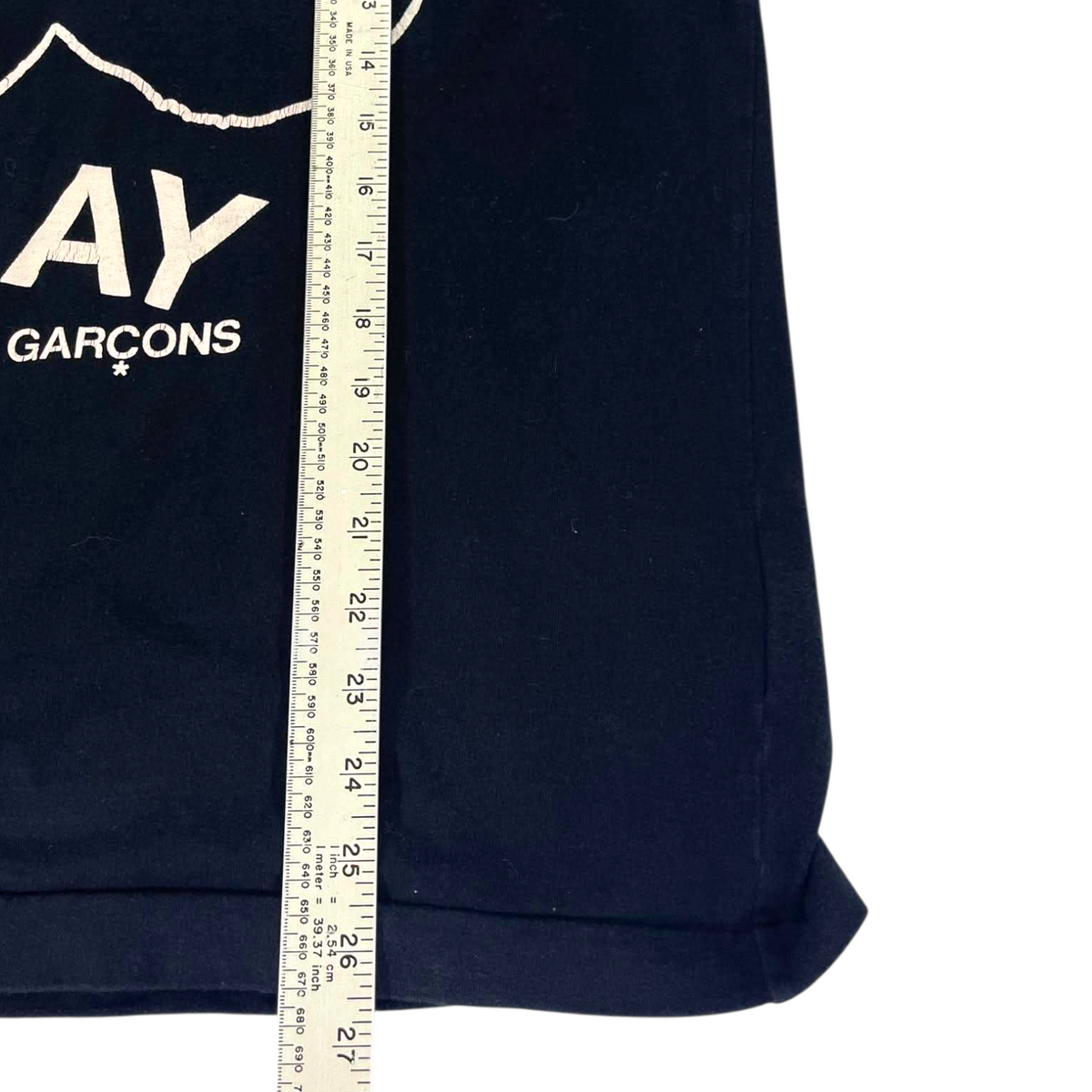 PLAY CDG BLACK SHIRT (BEST FIT LARGE)