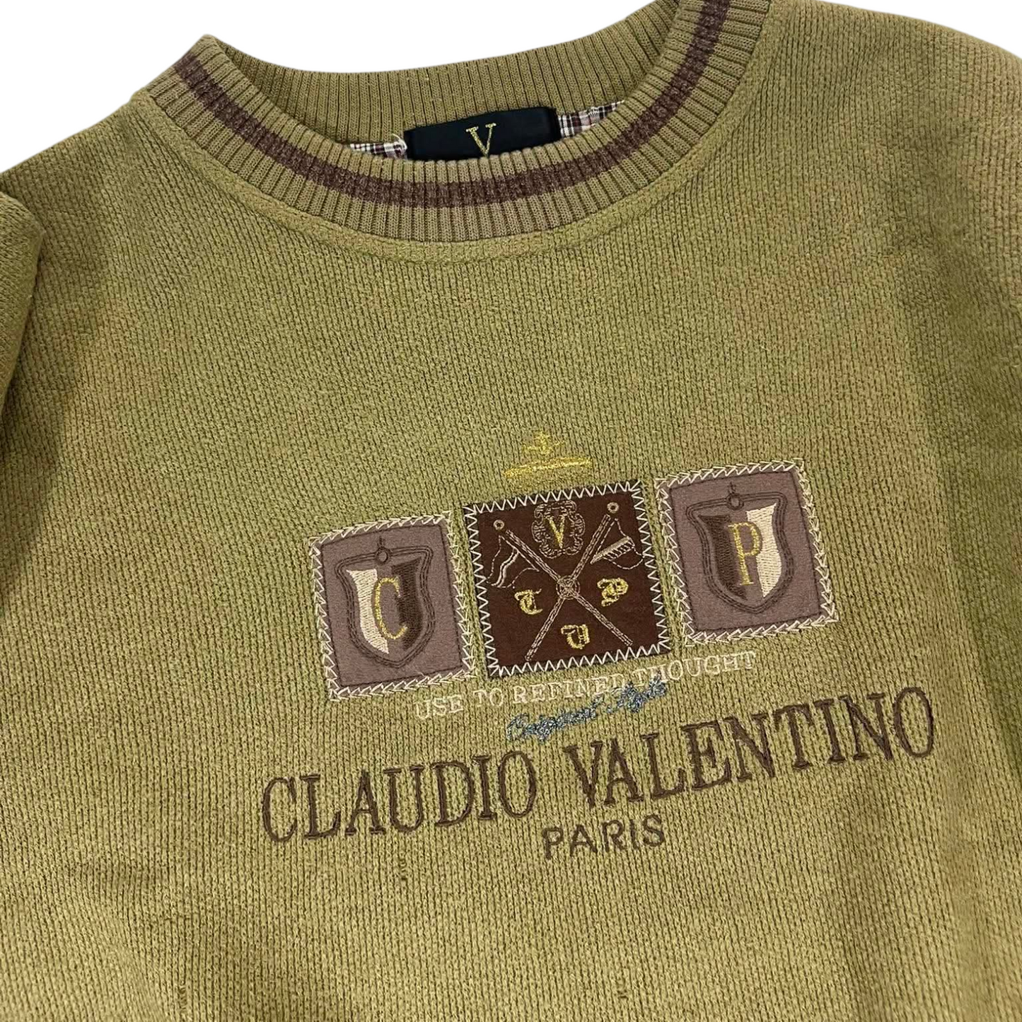 CLAUDIO VALENTINO GREEN CREWNECK (M)