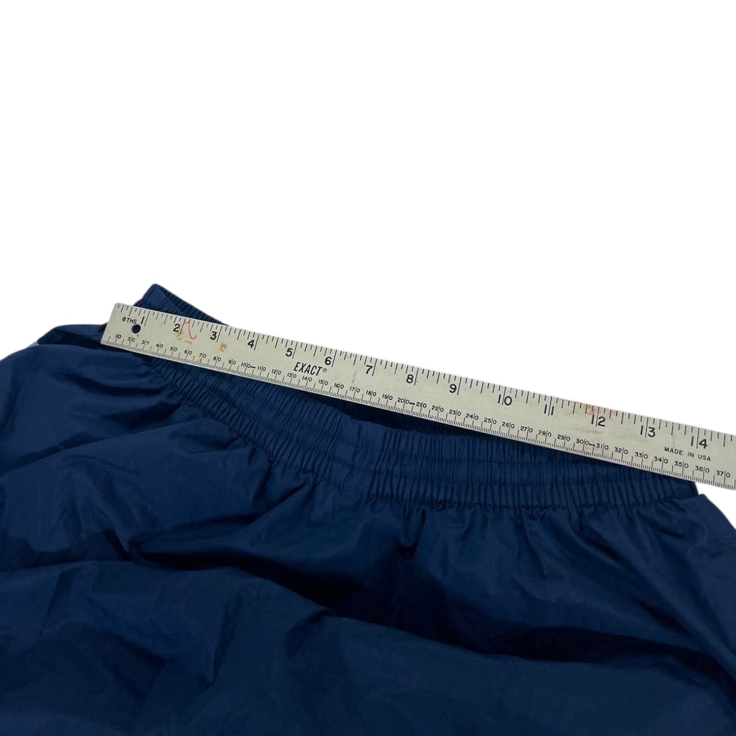 VINTAGE HEAVYWEIGHT NIKE NAVY BLUE TRACK PANTS (L)