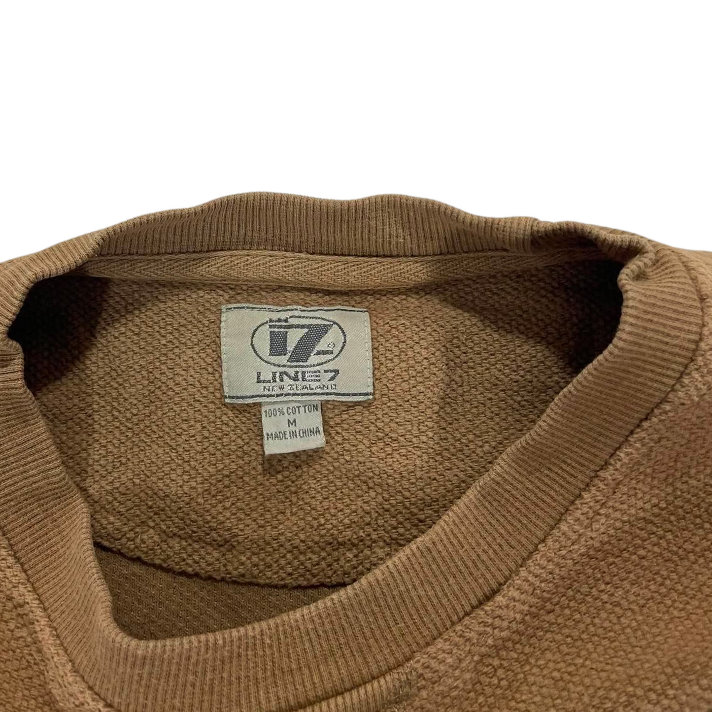 VINTAGE LINE 7 BROWN CANVAS WORKWEAR SWEATSHIRT (M-L)