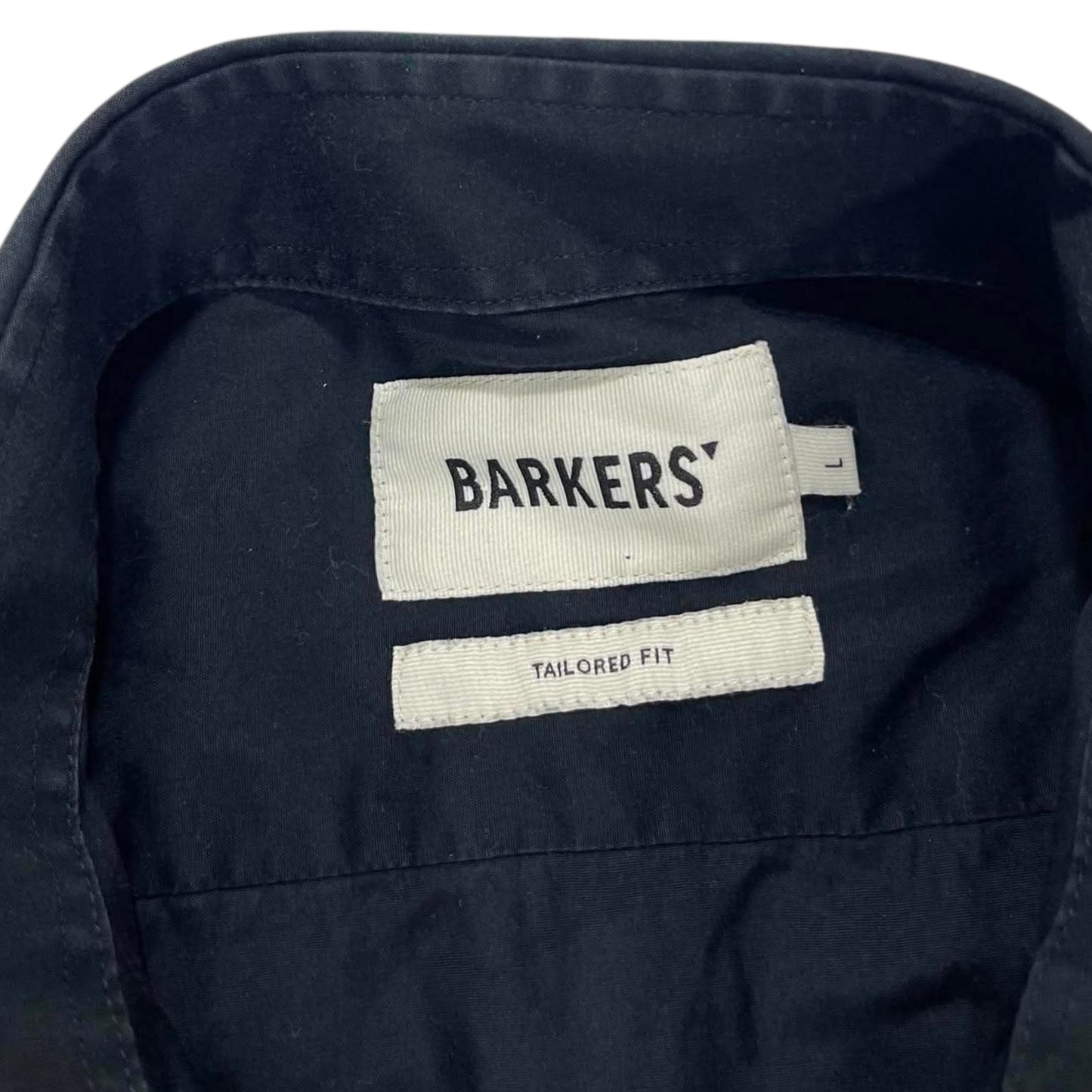 CLASSIC PLAIN BARKERS BLACK TAILORED BUTTON UP (L)