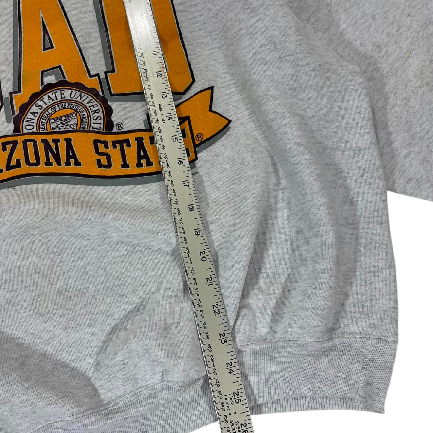VINTAGE ALUMNI DAD ARIZONA STATE UNIVERSITY GREY CREWNECK SWEATSHIRT (L)