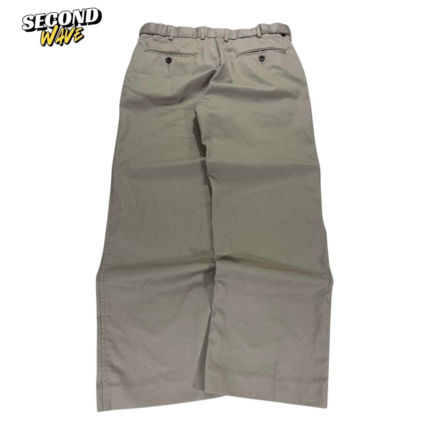 VINTAGE FARAH TAN CHINO TROUSERS (32)