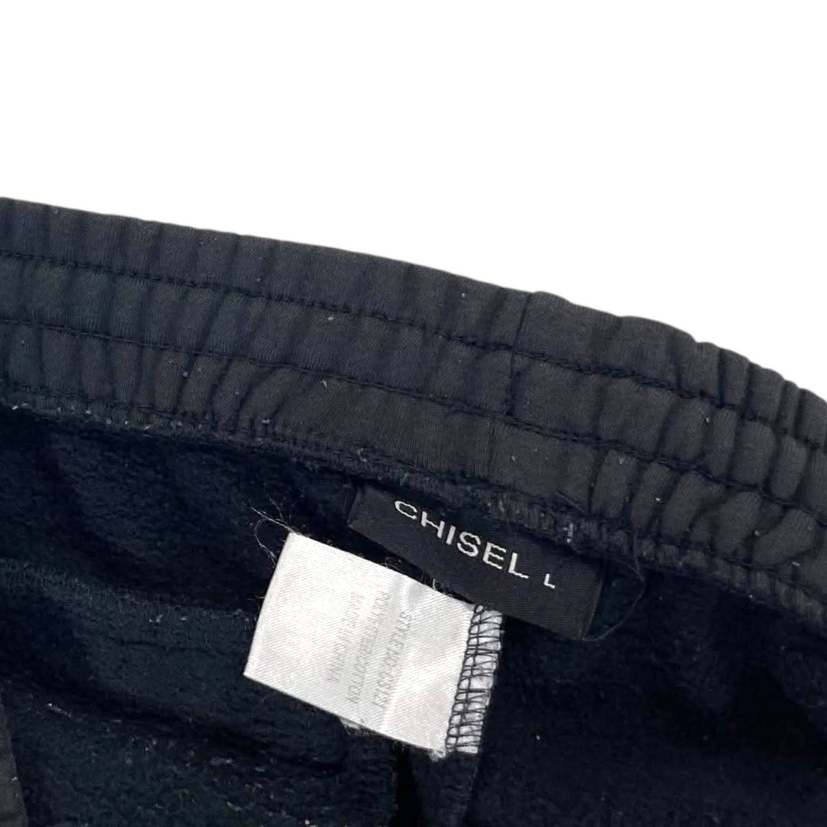 CHISEL 3/4 BLACK BAGGY SWEATPANTS (L)