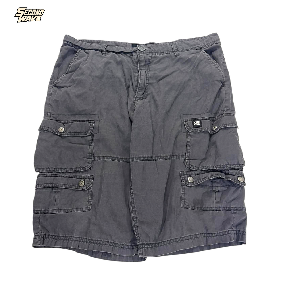 Y2K ECKO UNLTD. GRAY CARGO SHORTS (36)