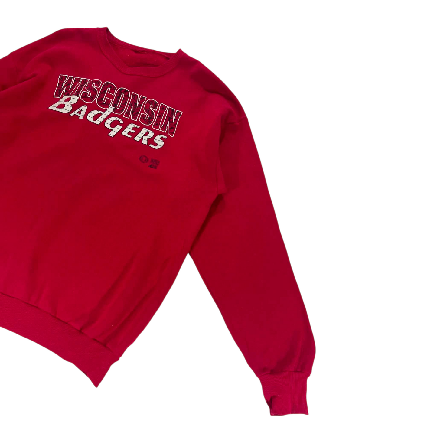 WISCONSIN BADGERS RED CREWNECK SWEATSHIRT (L)
