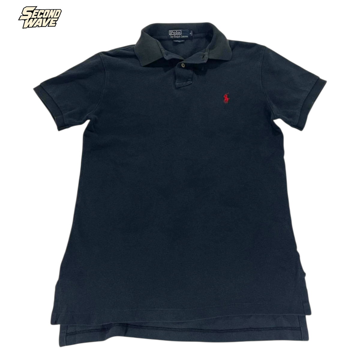 RALPH LAUREN BLACK POLO SHIRT (S)