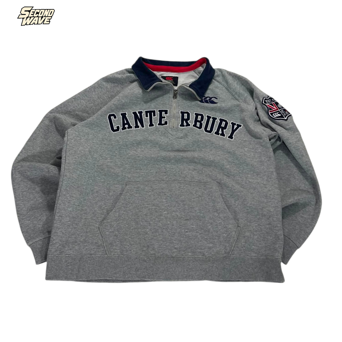 VINTAGE CANTERBURY RUGBY QUARTER ZIP (BEST FIT L)