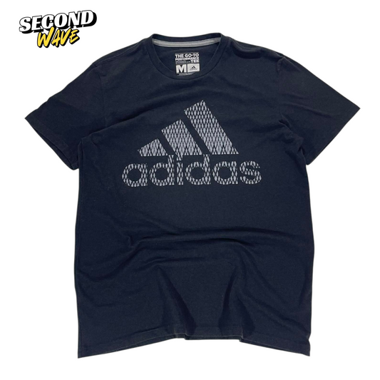 ADIDAS CLASSIC COTTON T-SHIRT WITH BOLD GRAPHIC LOGO (M)