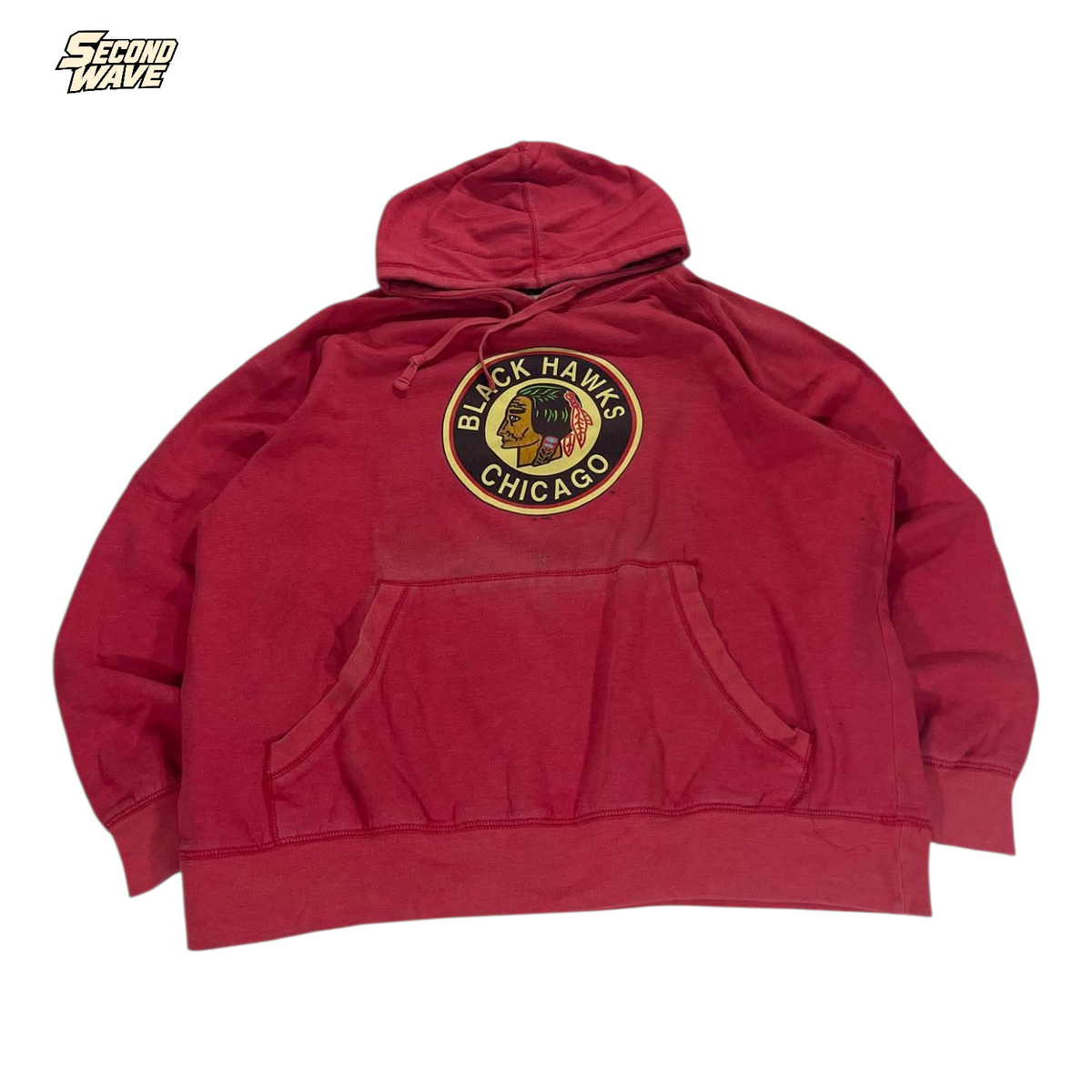 CHICAGO BLACKHAWKS RED HOODIE (M - LARGE)