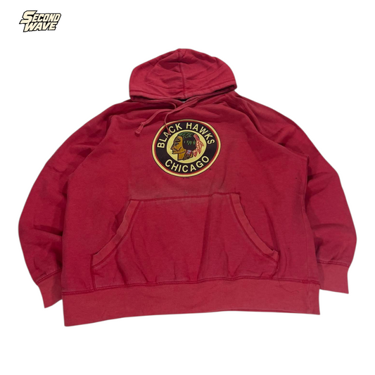 CHICAGO BLACKHAWKS RED HOODIE (M - LARGE)