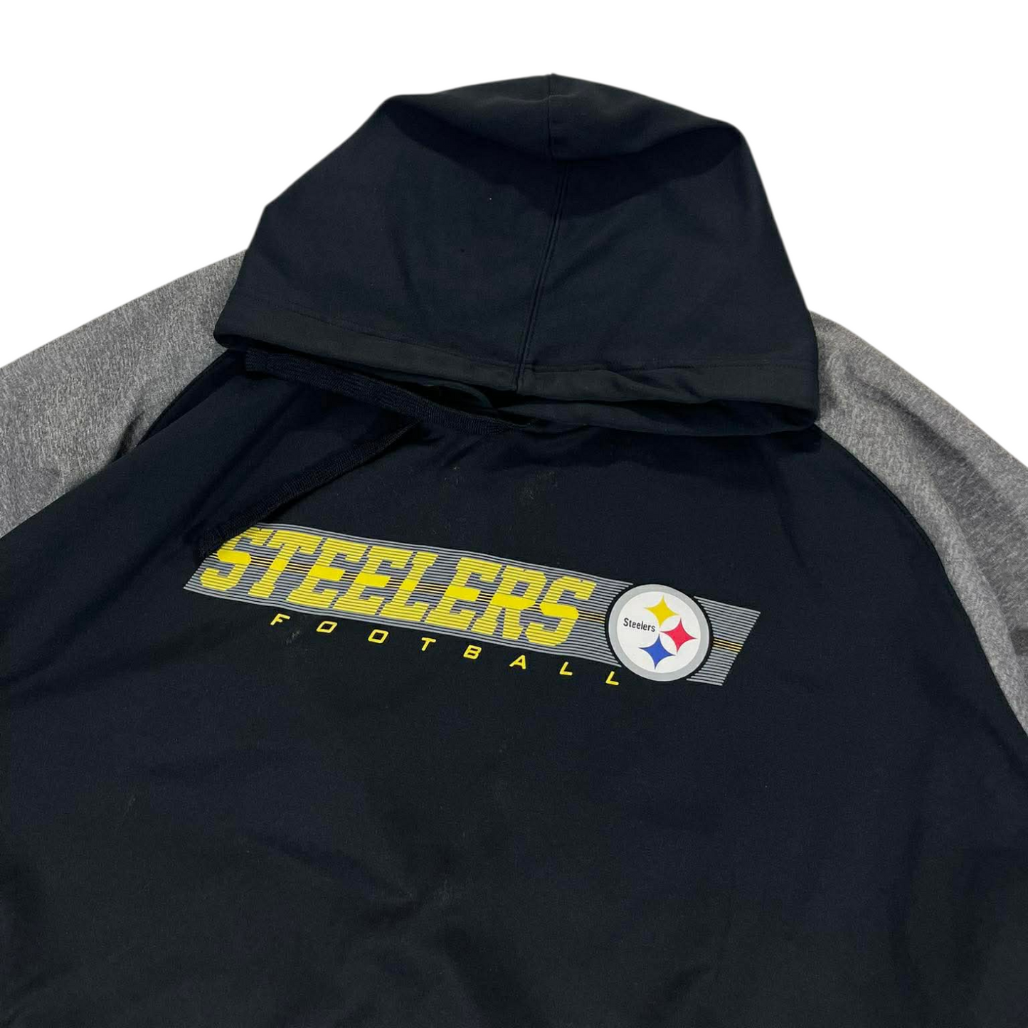 PITTSBURGH STEELERS BLACK & GREY HOODIE (XL)