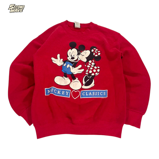 VINTAGE DISNEY MICKEY & MINNIE RED CREWNECK (S)
