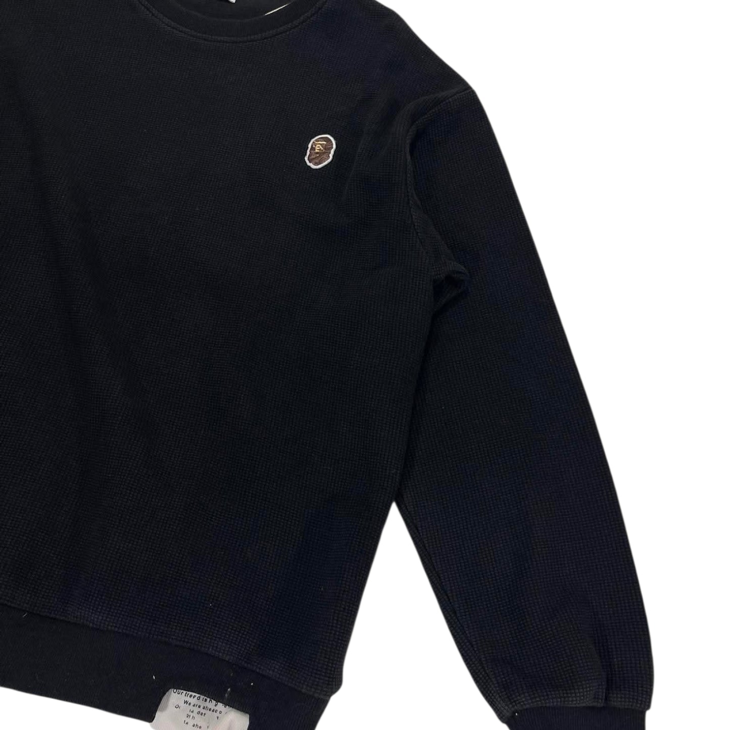VINTAGE BAPE BLACK CREWNECK (L)
