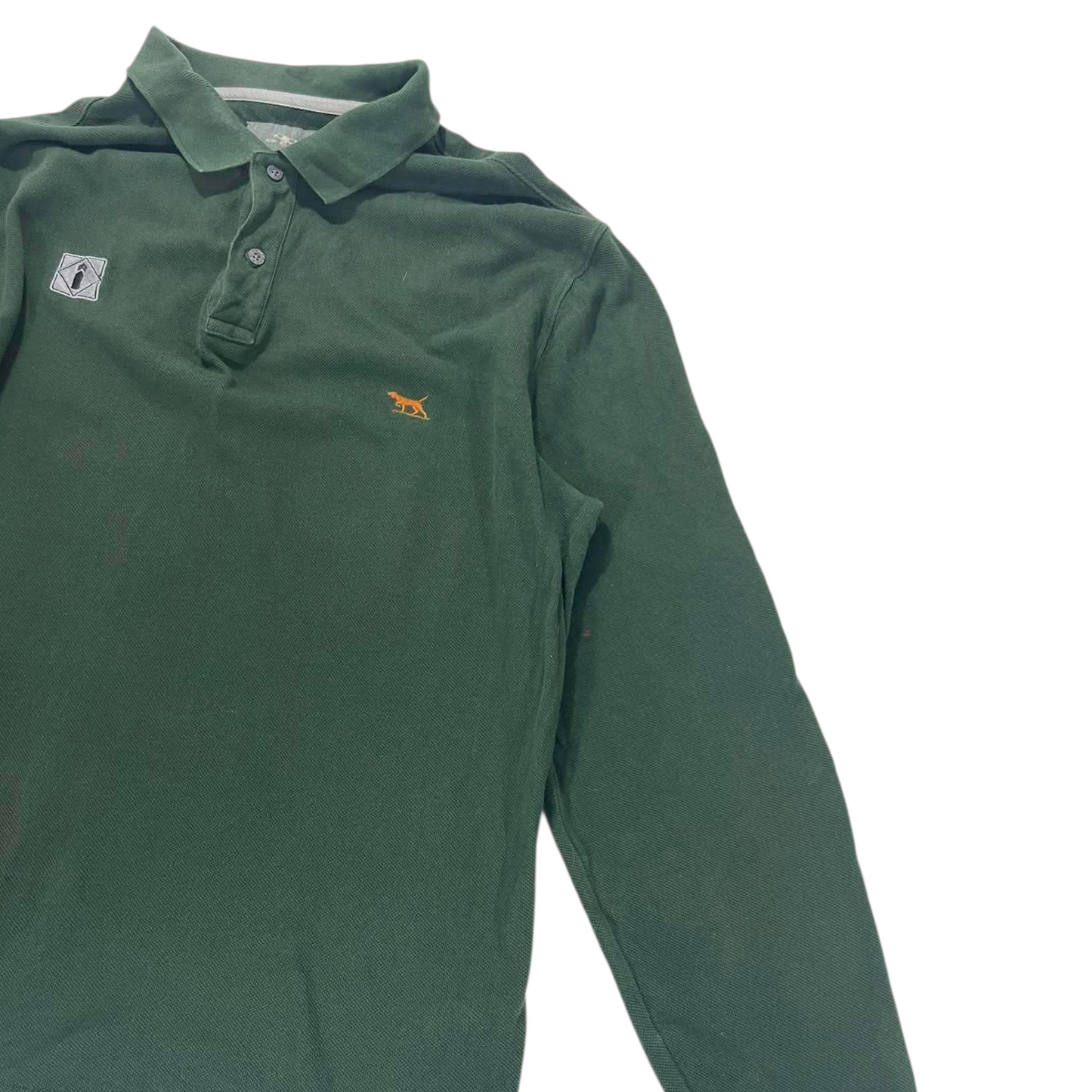 GUNN POLO GREEN LONG SLEEVE POLO SHIRT (L)