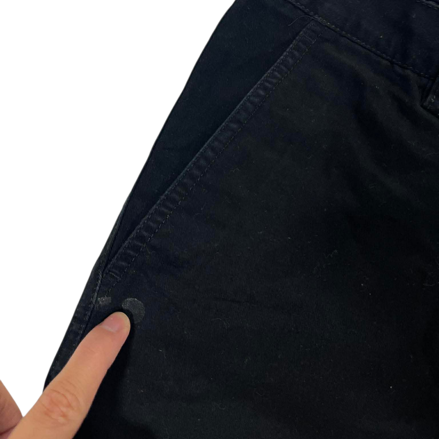 TOMMY HILFIGER BLACK CHINO TROUSERS (34)