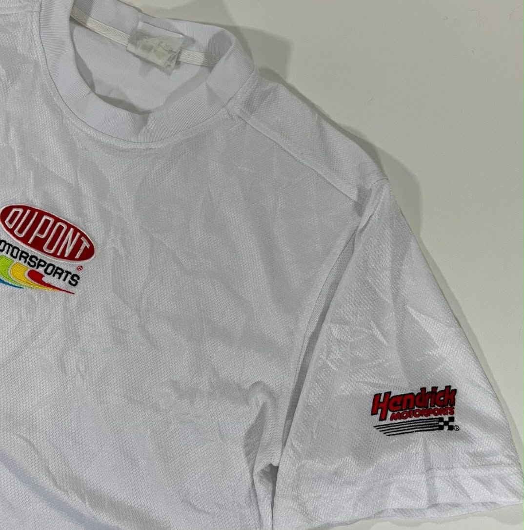 VINTAGE JEFF GORDON WHITE NASCAR RACING JERSEY (M-L)