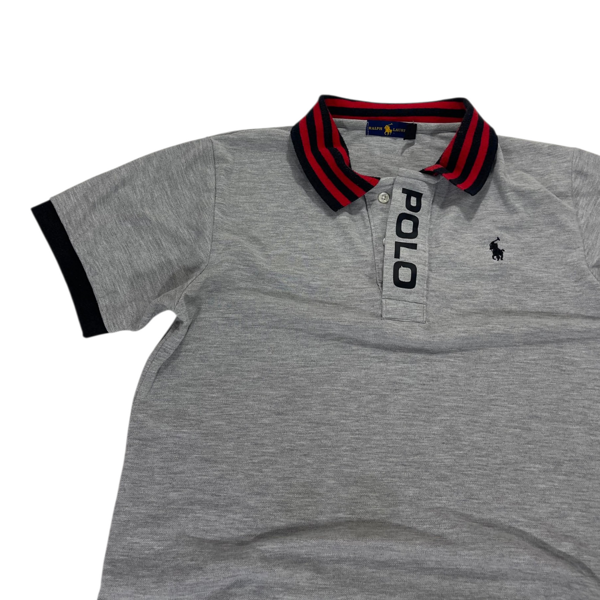 BL POLO RALPH LAUREN GRAY POLO SHIRT (M-L)