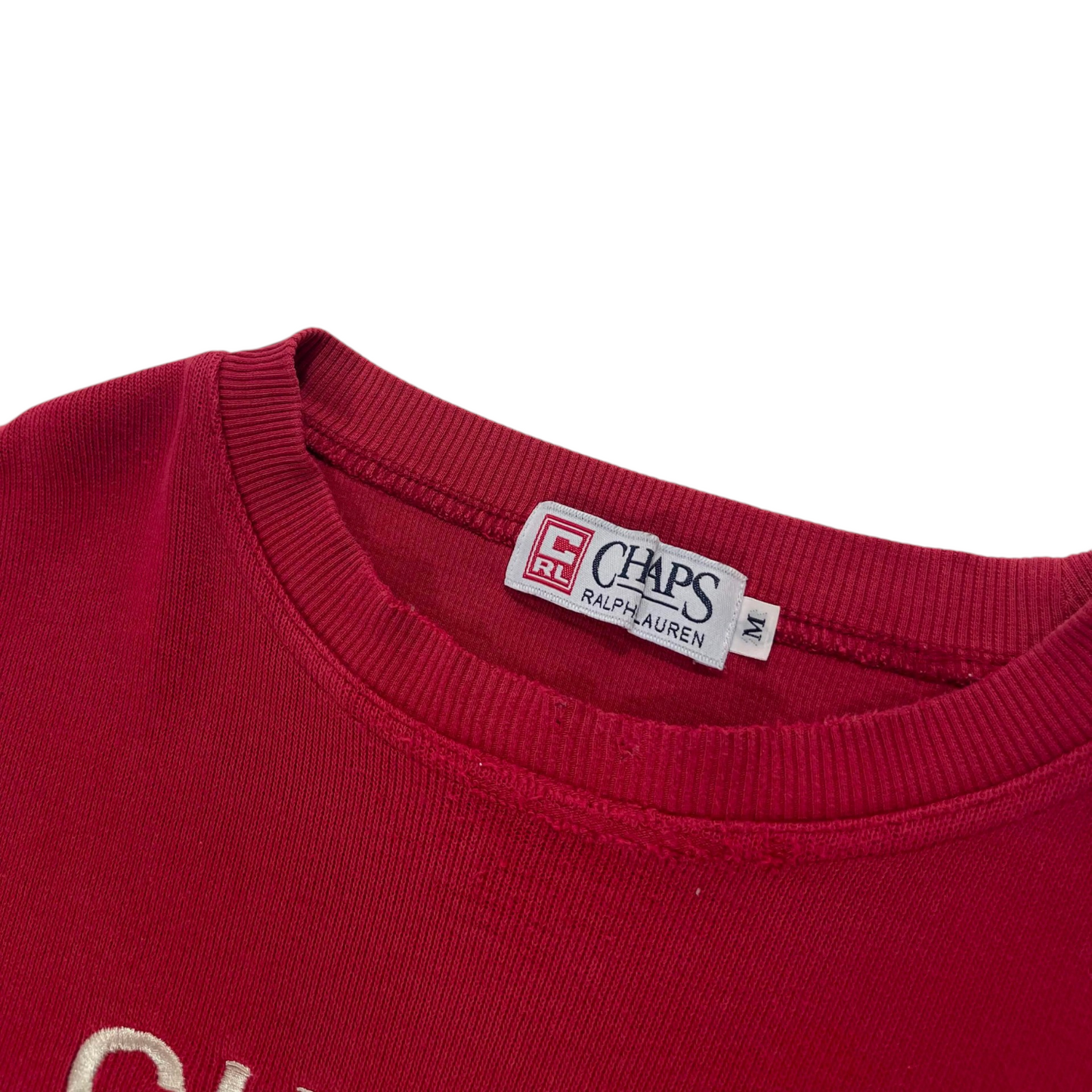 VINTAGE 90S CHAPS RALPH LAUREN RED CREWNECK (M)