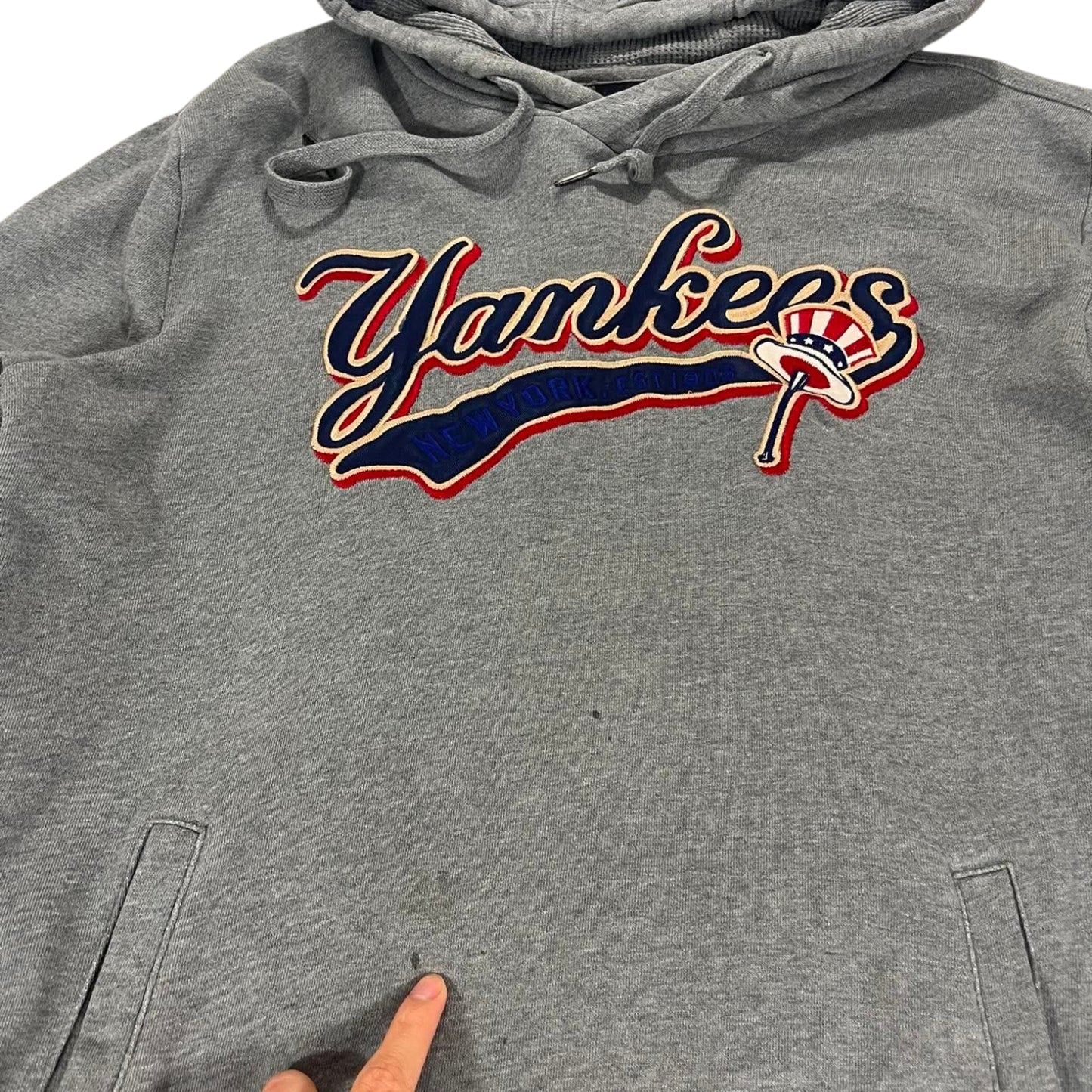 MLB NEW YORK YANKEES GREY HOODIE (L)