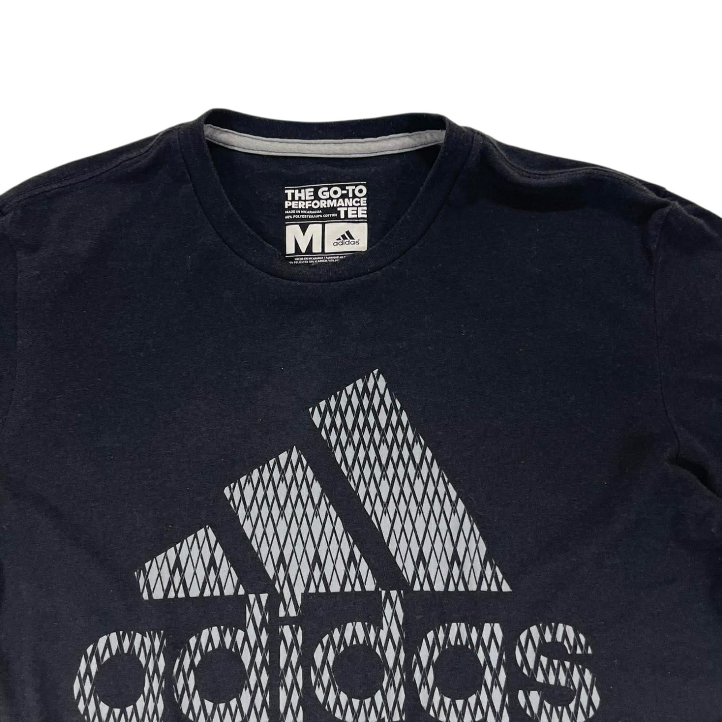 ADIDAS CLASSIC COTTON T-SHIRT WITH BOLD GRAPHIC LOGO (M)
