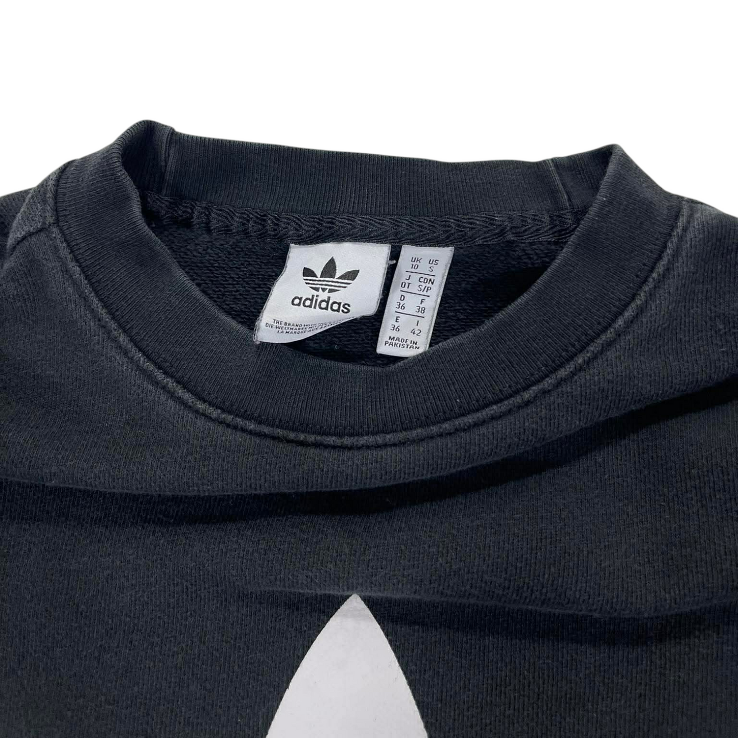 ADIDAS BLACK CREWNECK SWEATSHIRT (M)