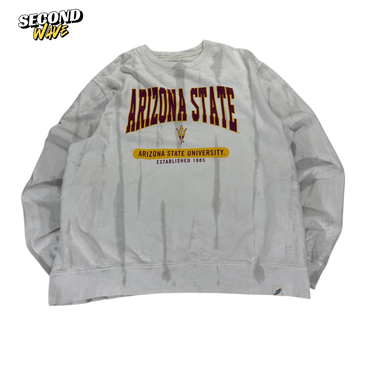 VINTAGE TRASHED VIBES ARIZONA STATE UNIVERSITY CREWNECK (XL)