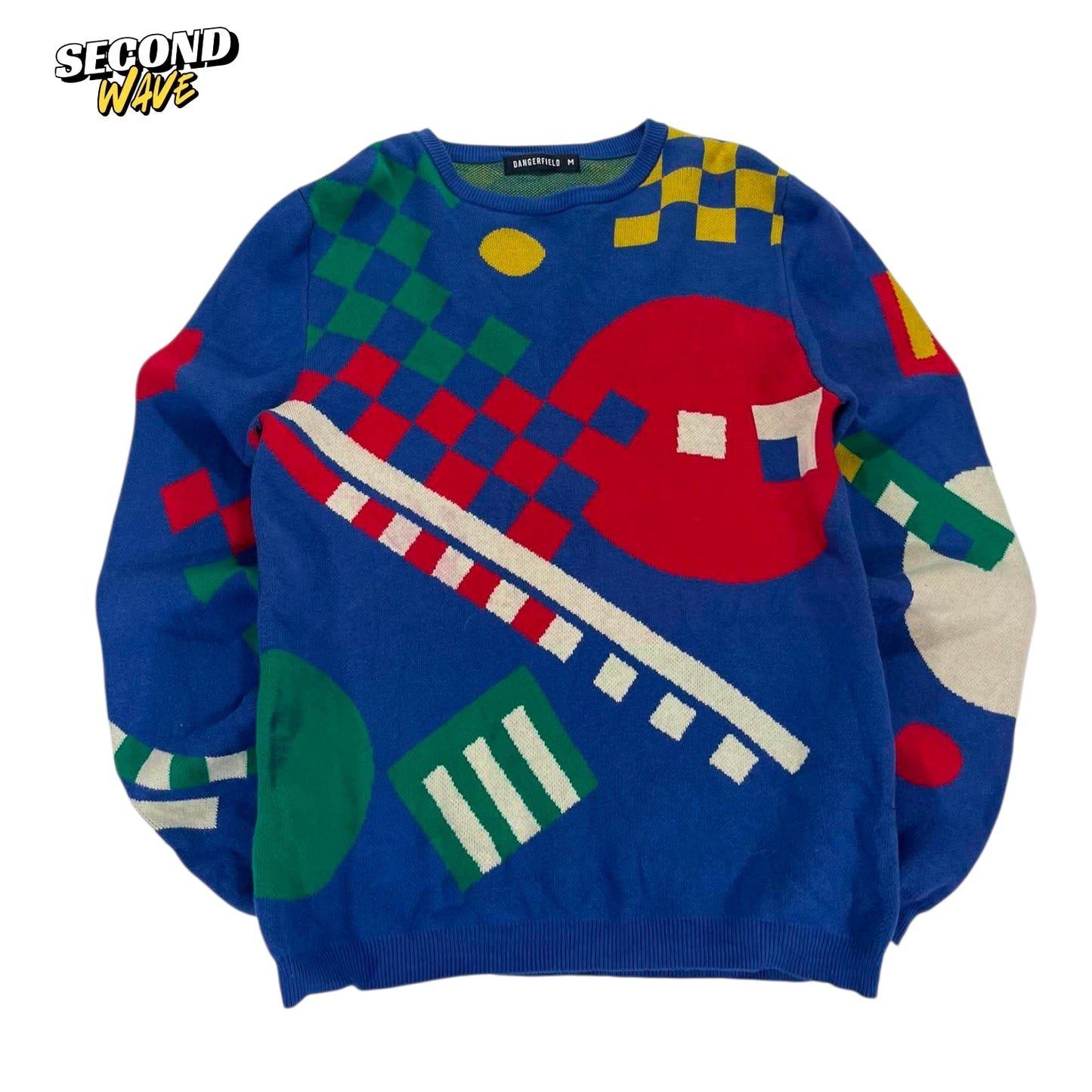 DANGERFIELD MULTICOLOURED KNITTED JUMPER (M)