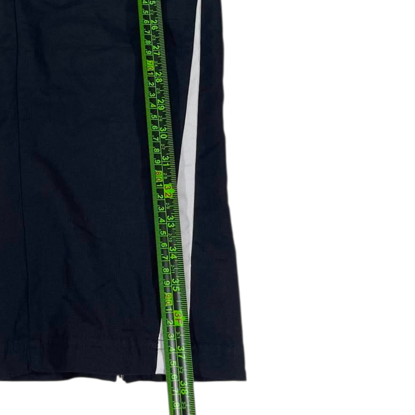 ADIDAS BLACK TRACK PANTS WITH WHITE STRIPES (S)