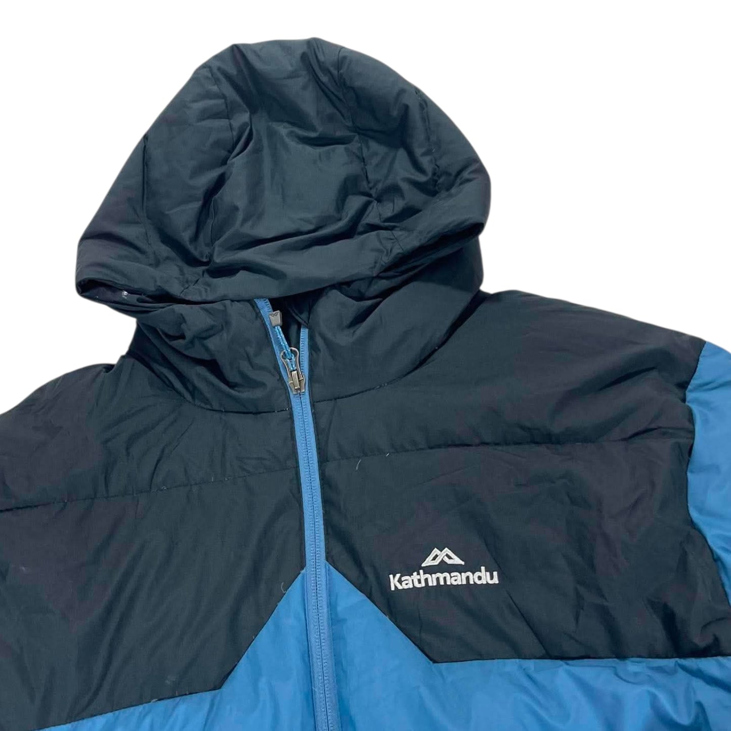 KATHMANDU BLUE PUFFER JACKET WITH HOOD (M)