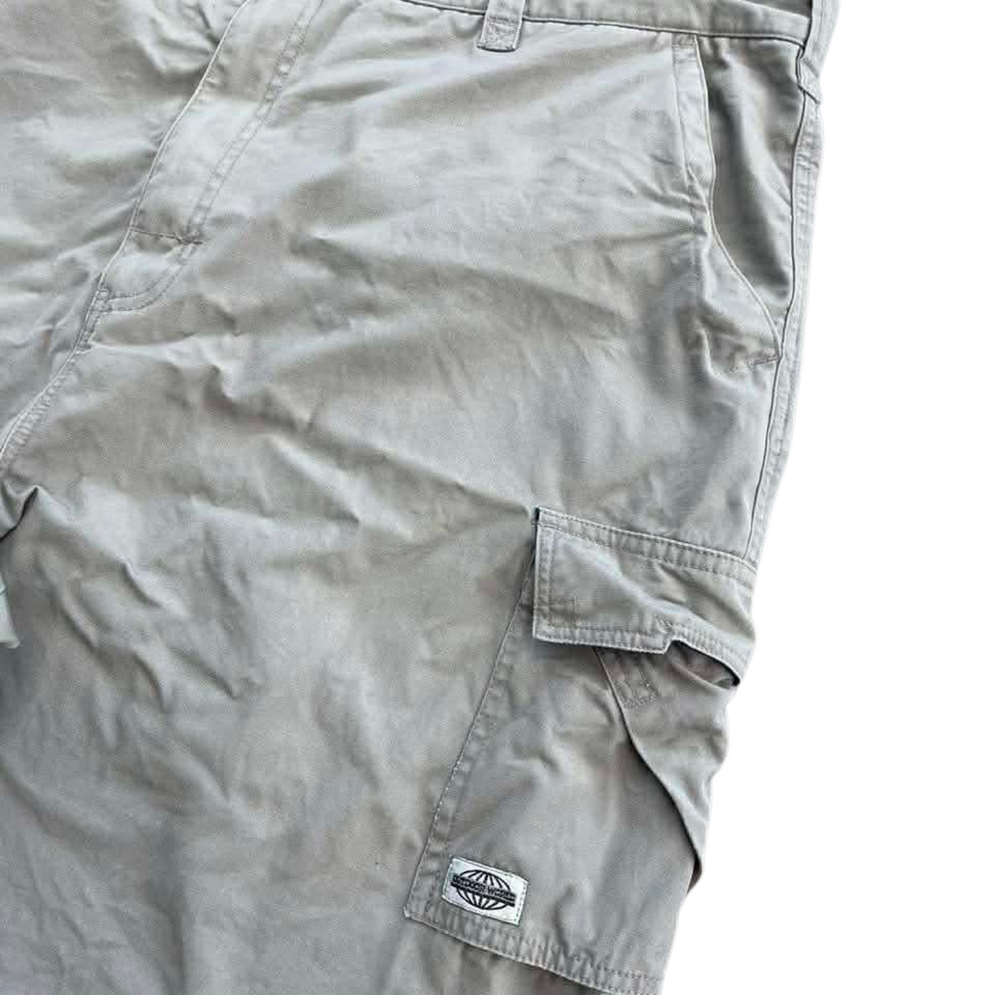 KHAKI CARGO PANTS WITH BLUE LINING (44)