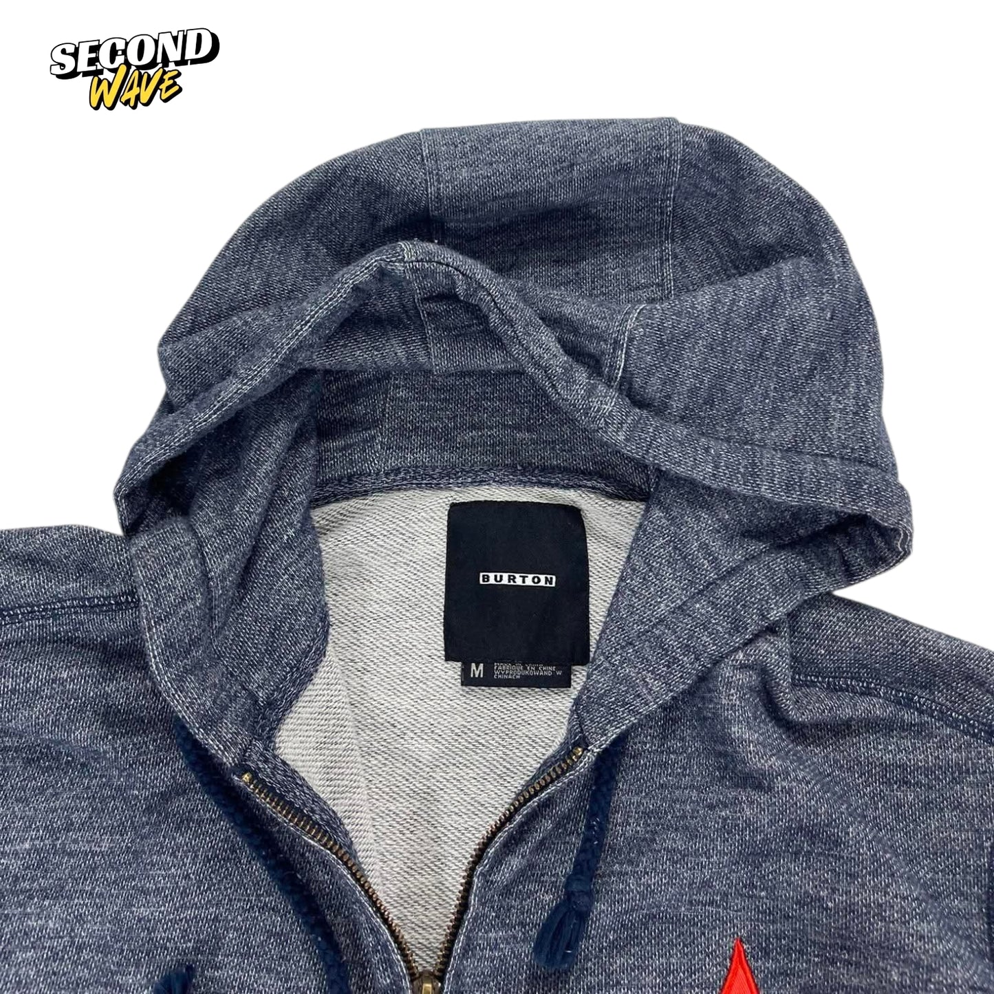 BURTON BIG LOGO ZIP UP HOODIE (M)