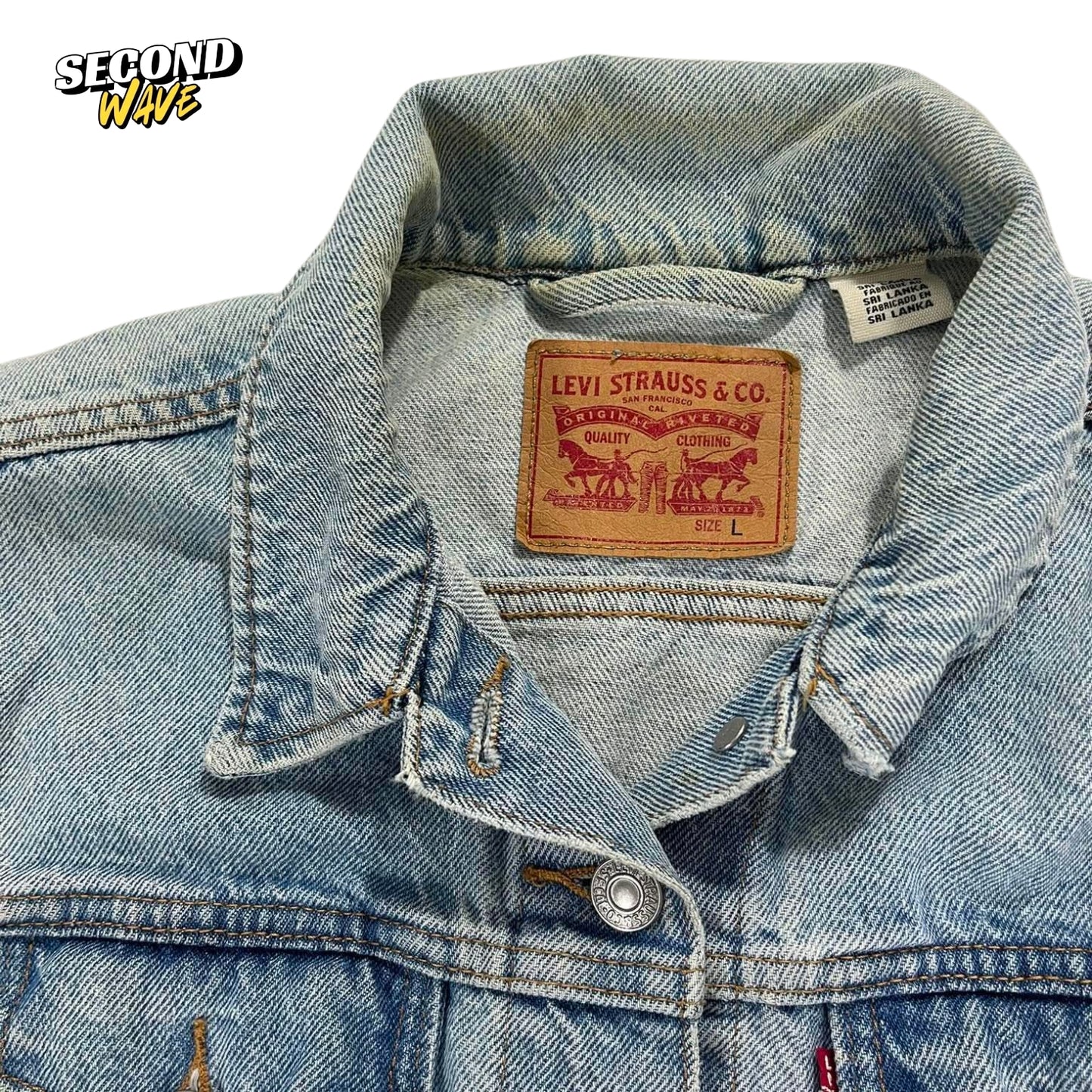 VINTAGE LEVI'S BLUE DENIM JACKET (M)