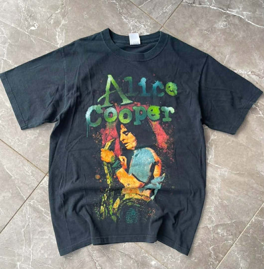 90s ALICE COOPER BLACK BAND TEE (M)