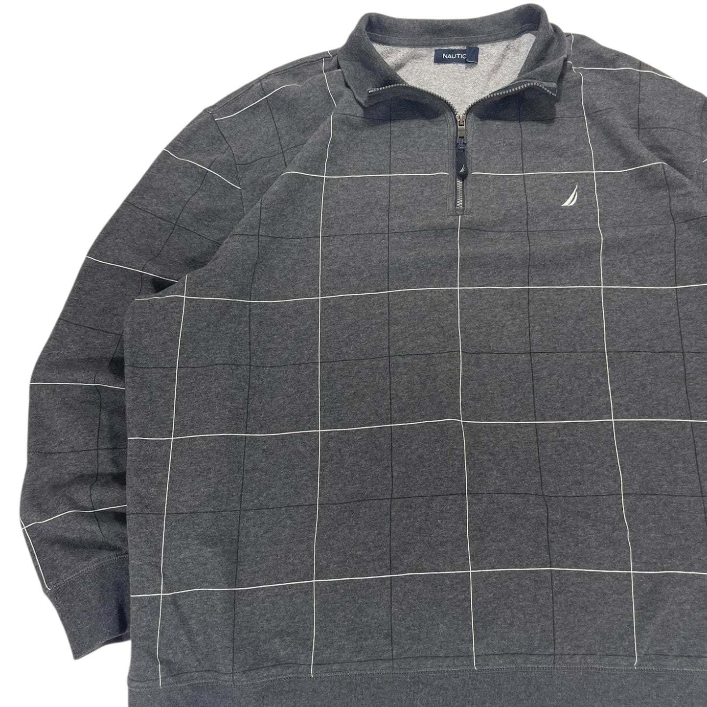 NAUTICA BLUE QUARTER ZIP SWEATSHIRT (XXL)