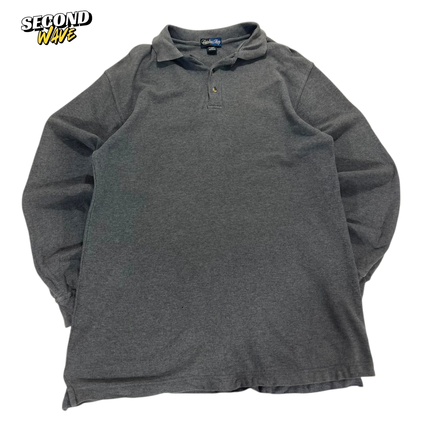 VINTAGE CATALINA BAY LONG SLEEVE POLO SHIRT (M-L)