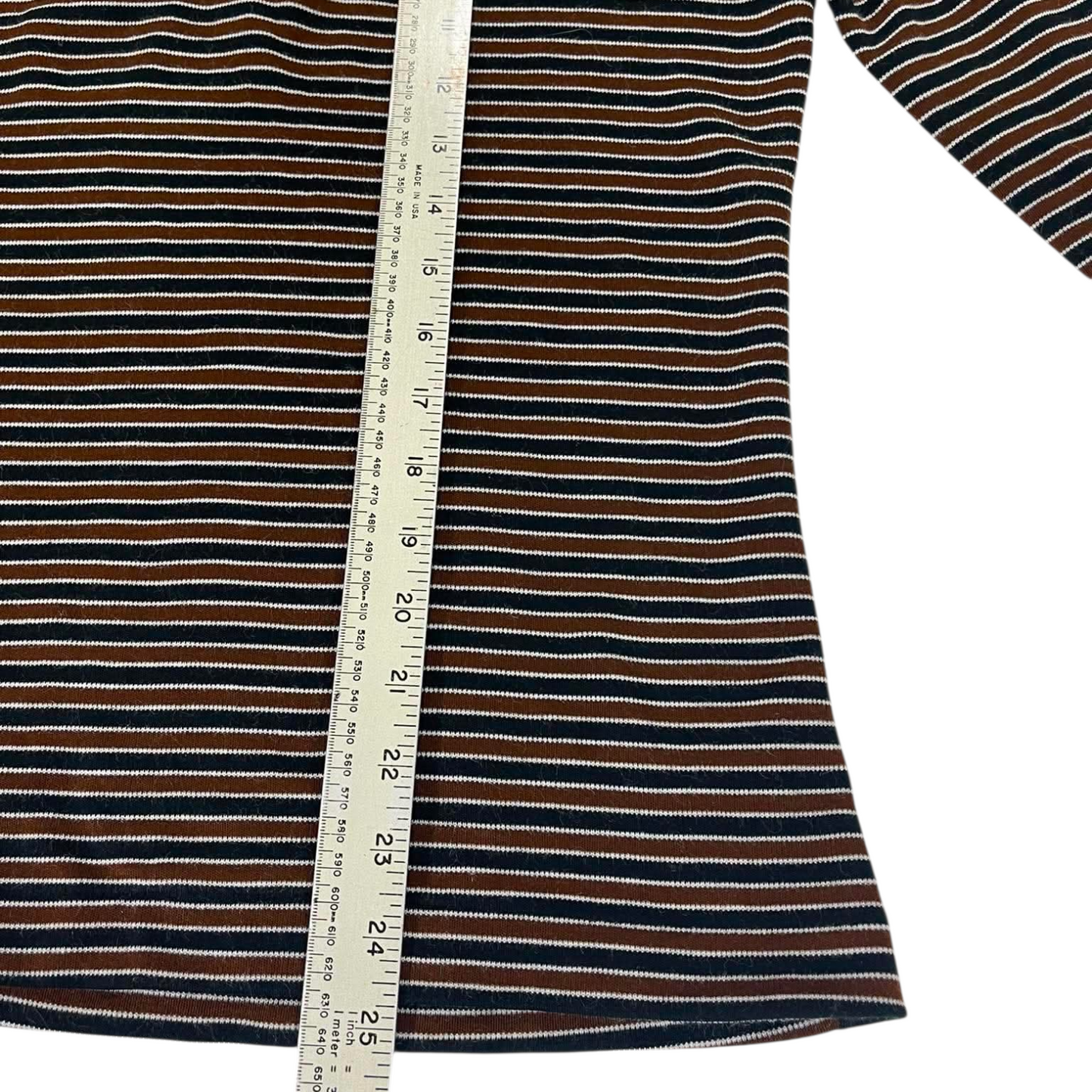 CASUALAIRE LONG SLEEVE STRIPED POLO SHIRT (S)