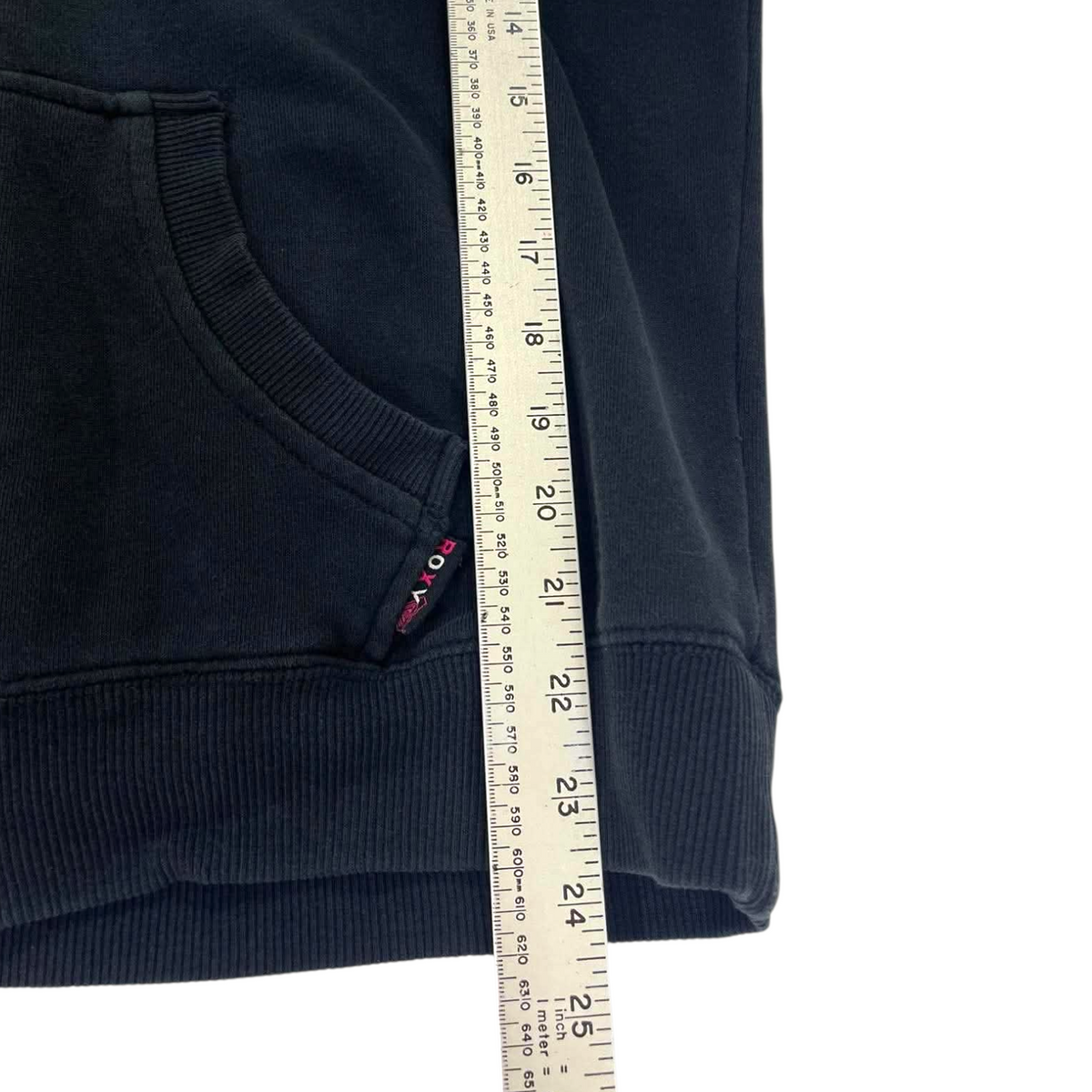 Y2K TRASHED VIBES ROXY BLACK ZIP UP HOODIE (M)