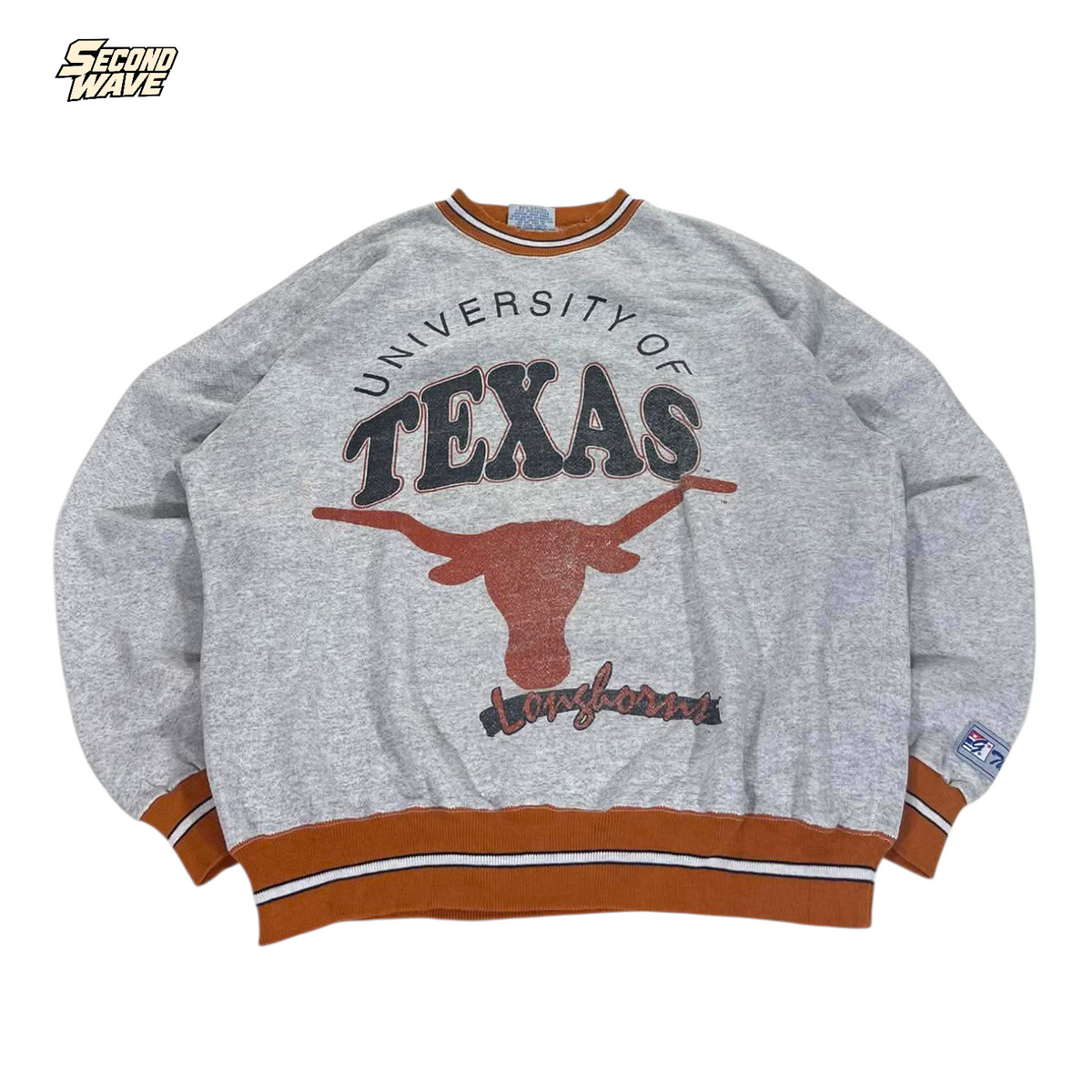90S TEXAS GRAY CREWNECK (BEST FIT LARGE)