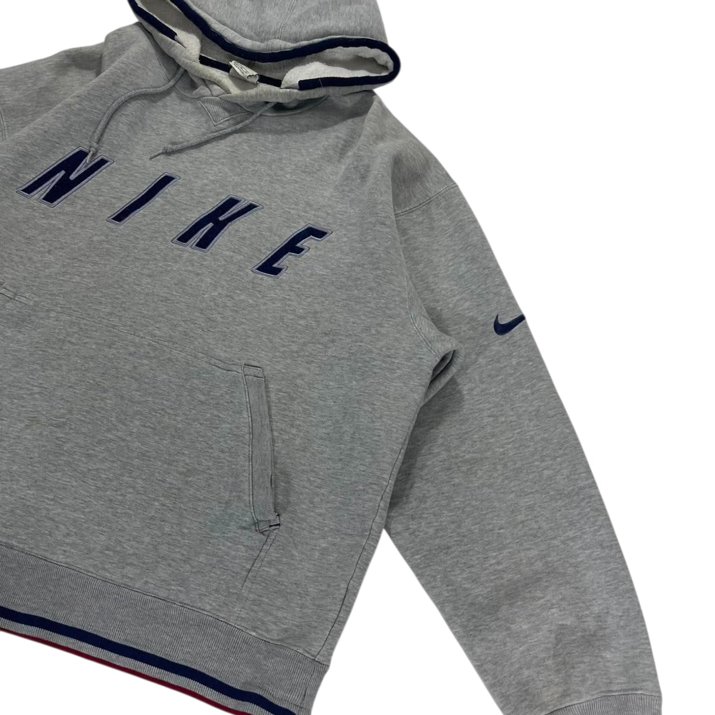 VINTAGE SPELLOUT NIKE GREY HOODIE (M-L)