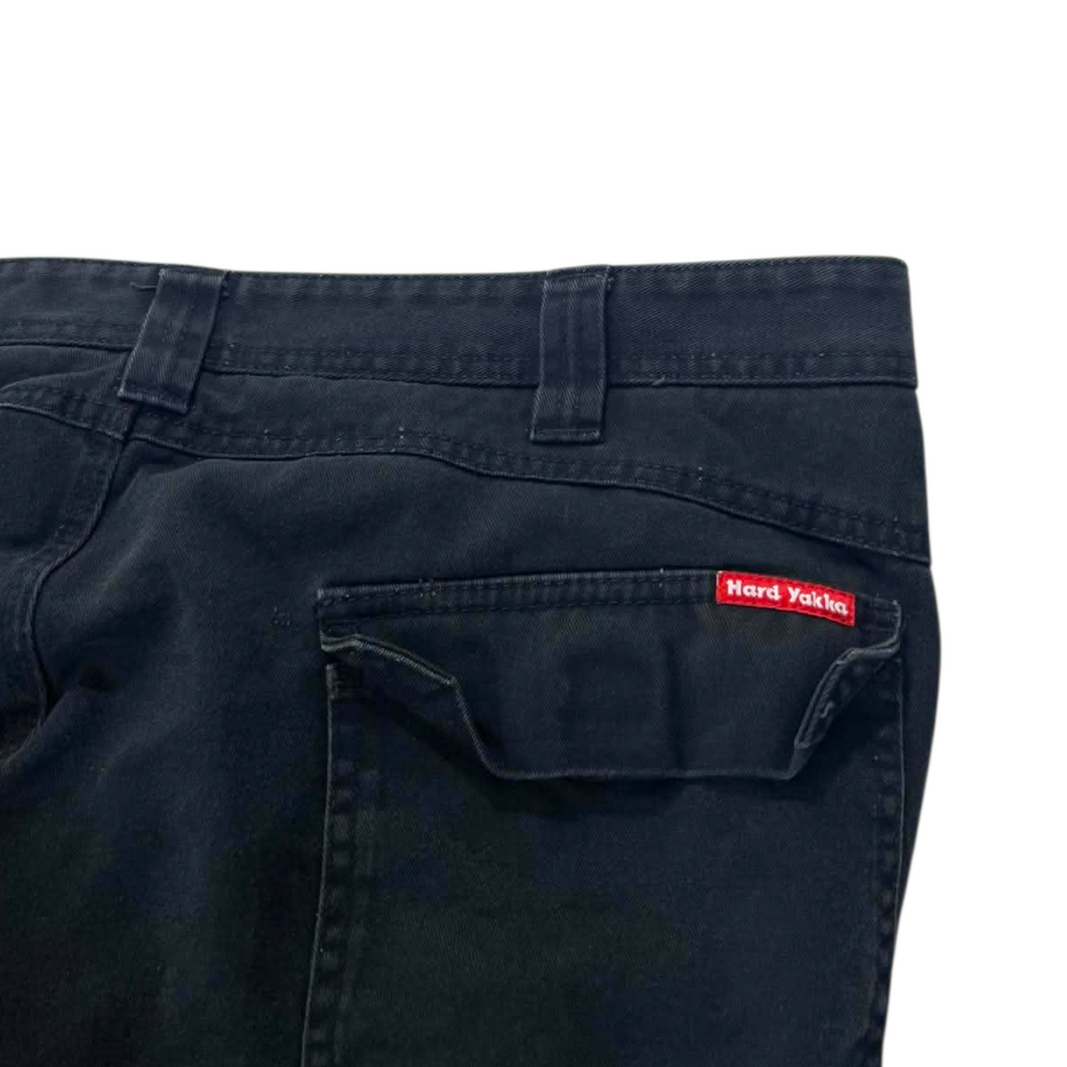 HARD YAKKA BLACK CARGO PANTS (40)