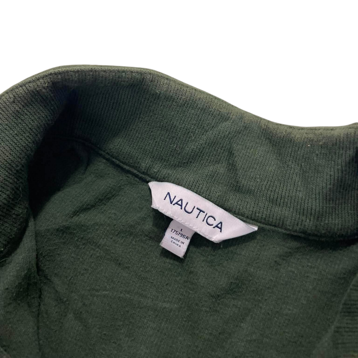 NAUTICA GREEN QUARTER ZIP (BEST FIT M)
