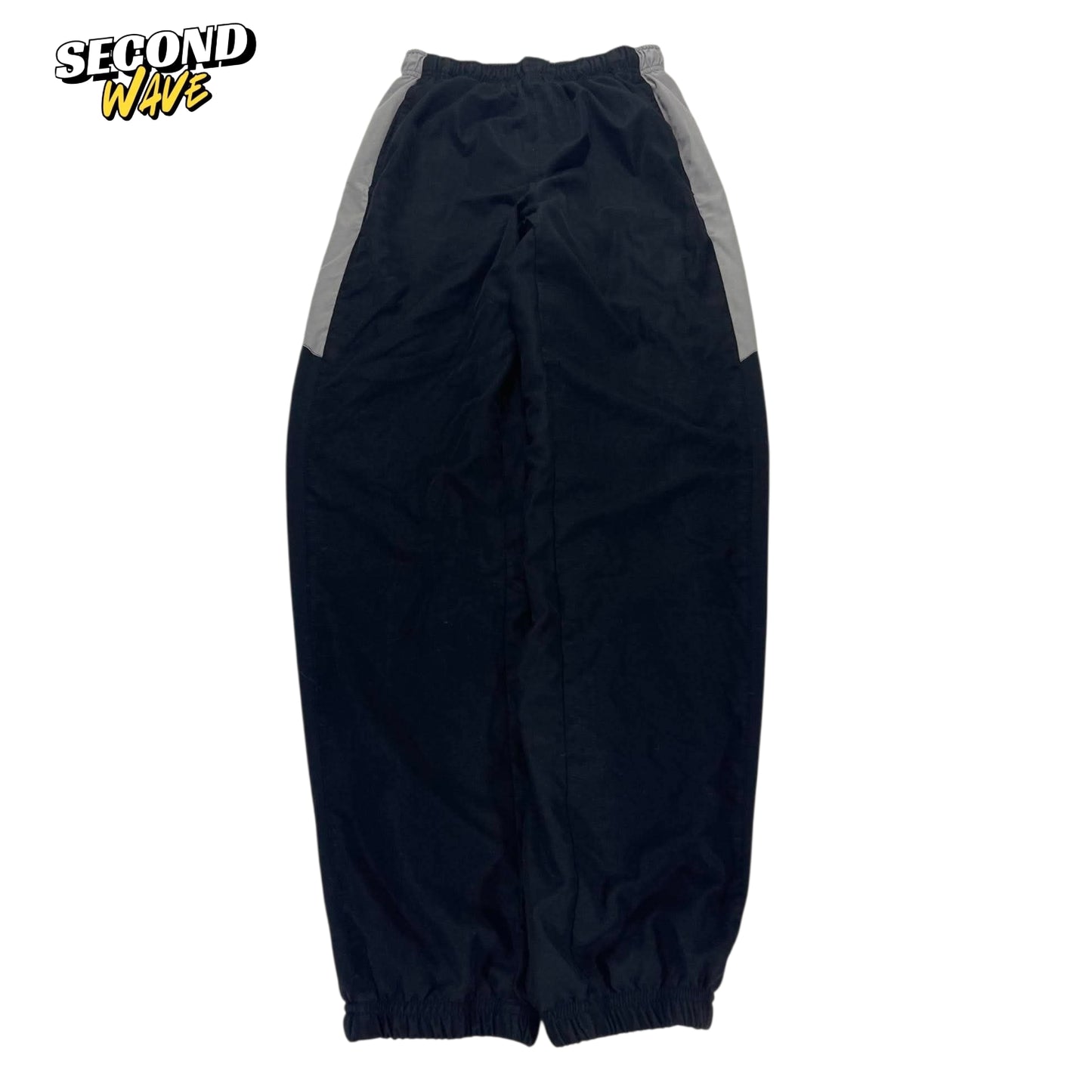 VINTAGE ACTIVE INTENT BLACK TRACK PANTS (S)
